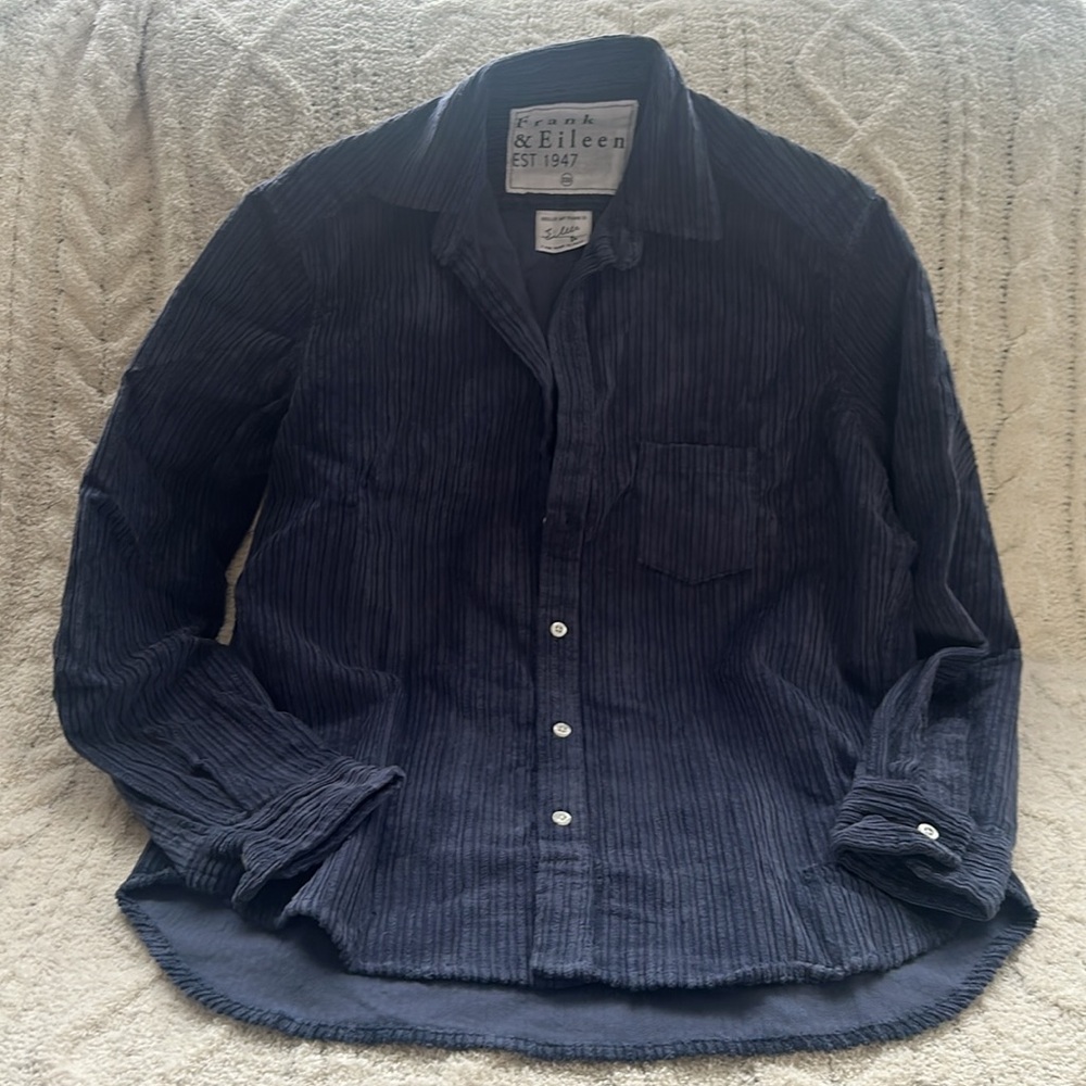 FRANK & EILEEN Eileen Relaxed Fit Corduroy Button-up Shirt Size XSS - Picture 2 of 6